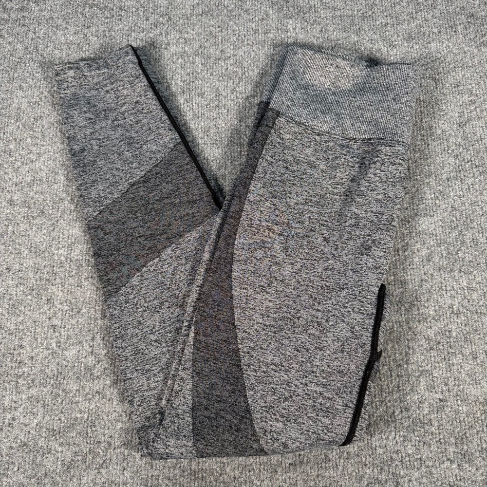 Pink Active Victoria's Secret Gray Space Dye Marl Contoured Leggings MED #4284